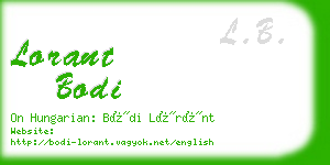 lorant bodi business card